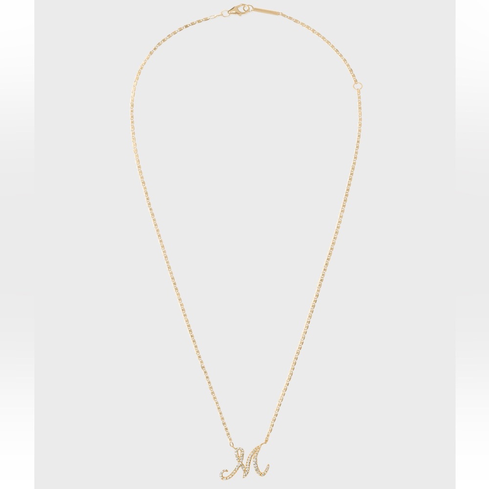 💎NWT LANA MALIBU INITIAL NECKLACE “M” 14 K GOLD & DIAMOND - Picture 4 of 17